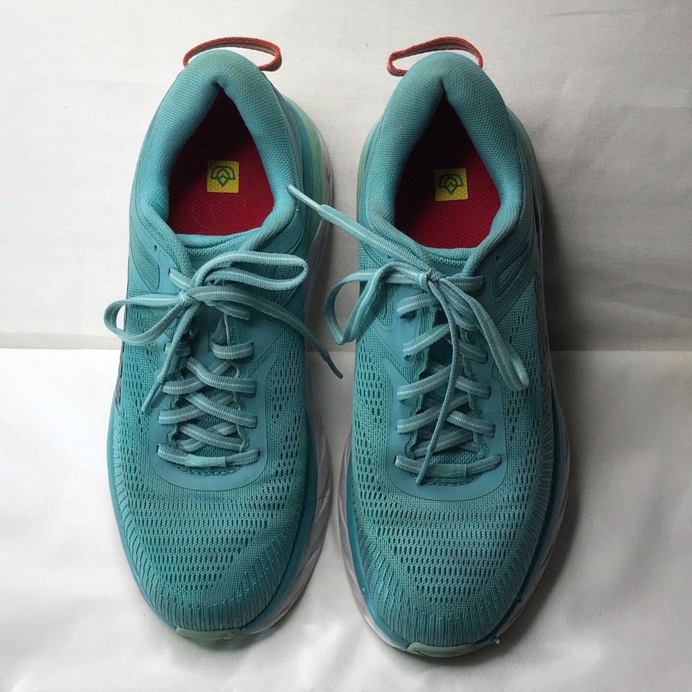 Hoka One One Bondi 7 Women's Teal Athletic Shoes Size 9